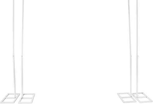 Miniatura 7 de Arcos de boda de 8.5 pies para ceremonia, enrejado de metal para plantas trepadoras al aire libre, arco de globo para decoración de fiestas (blanco)