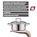 Silit Extra Cook Mini-Bratentopf 14 cm mit Glasdeckel, Innenskalierung, breiter Schüttrand, qualitativer, spülmaschinenfester Crominox-Edelstahl, kleine Portionen, platzsparend stapelbar, tropffrei