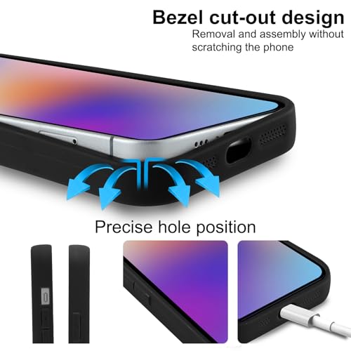 Coque iPhone 17 flexible protection florale noire et dorée