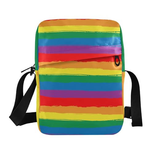 Rainbow Pride Flag Lgbt Pride Day Month Parade Lgbtq Community messenger bag for women Shoulder Bag For Woman Lady Shoulder Handbags Adjustable Strap for Travel Shopping