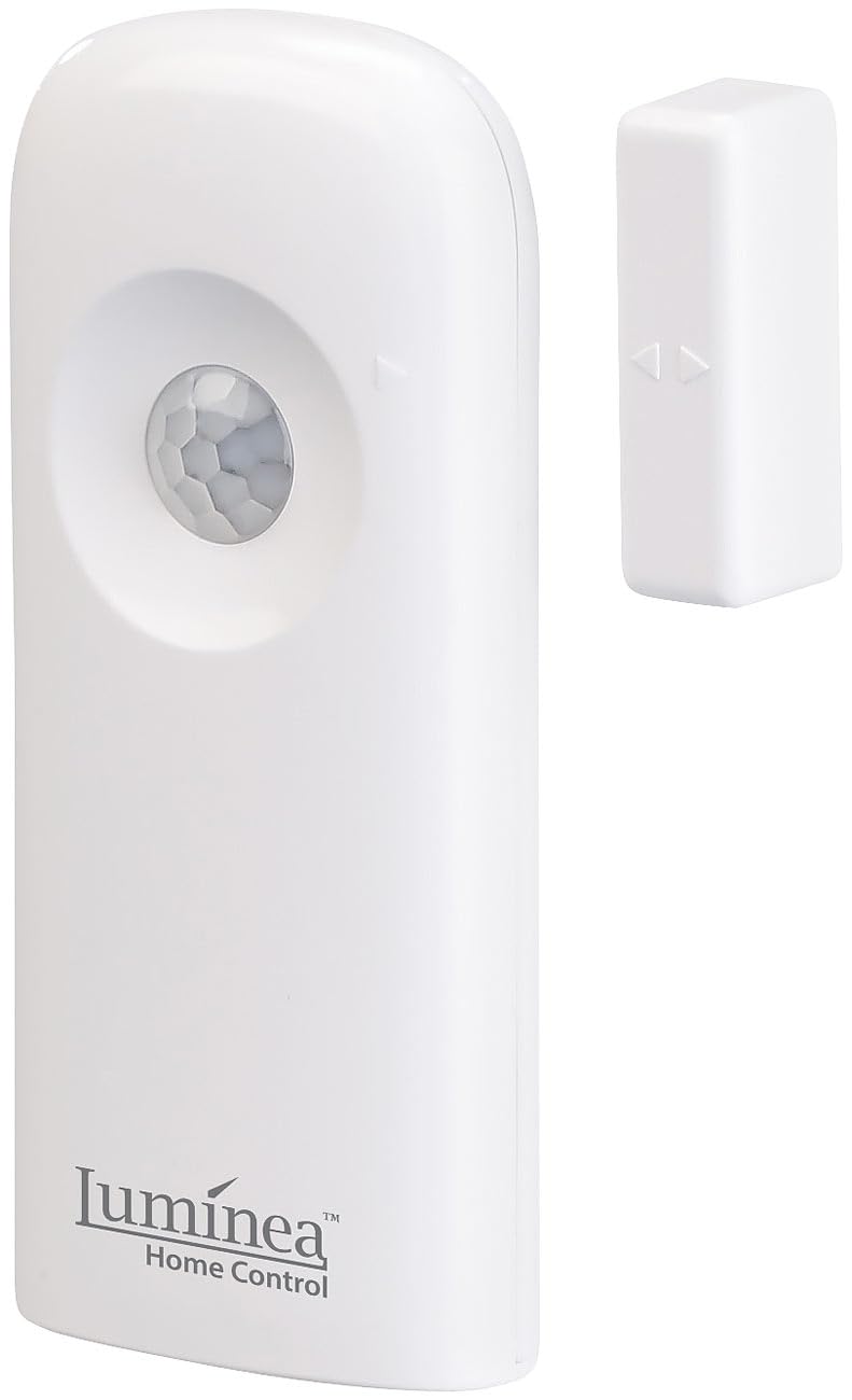 Luminea Home Control mini allarme: Set da 4 Sensori Wi-Fi 2in1 per porte/finestra e sensori PIR, App, Controllo vocale (rilevatore di movimento interno a batteria, di allarme per porte, accessori)