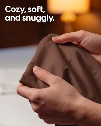 Image of Sleepy Town Cal King Size Bed Sheets - 3 Piece - NO Flat Sheet Included - California King Sheet Set - Soft, Comfy & Cooling - Easy Care - Wrinkle & Fade Free - Brushed Microfiber Bed Sheets (Brown)