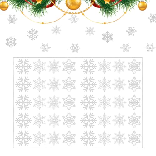 Pegatinas de ventana de nieve, decoración...