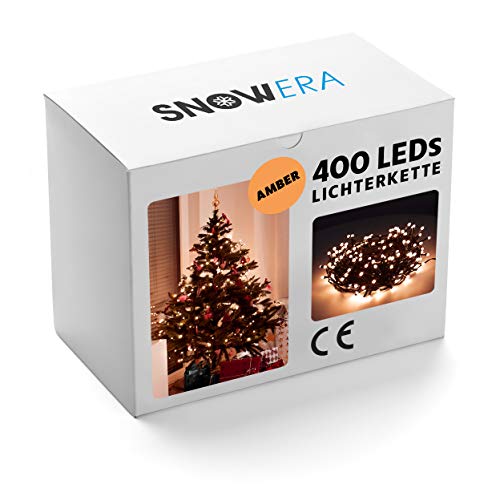 Preisvergleich Produktbild 400er LED Lichterkette Weihnachtsbeleuchtung mit Timer - Weihnachtsbaum - Amber