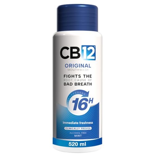 CB12 Mouthwash Mint Alcohol Free for 12H Bad Breath Treatment 250ml | Chlorhexidine mouthwash with fluoride. Fights the root cause of bad breath for 12 hour freshness whilst strengthening ena product thumbnail 9