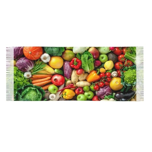 Fresh Fruits And Vegetables Print Scarfs For Women Scarf Soft Long Fashion Scarves Wrap Shawl4
