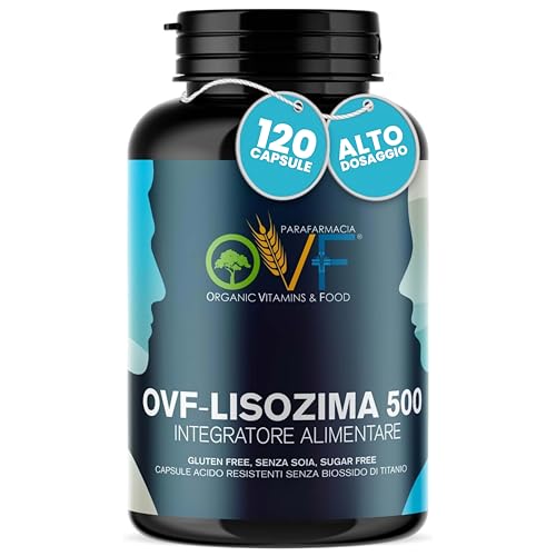 Parafarmacia OVF, 120 CAPS di lisozima 500 mg, (2 mesi di fornitura, Formato Convenienza)...
