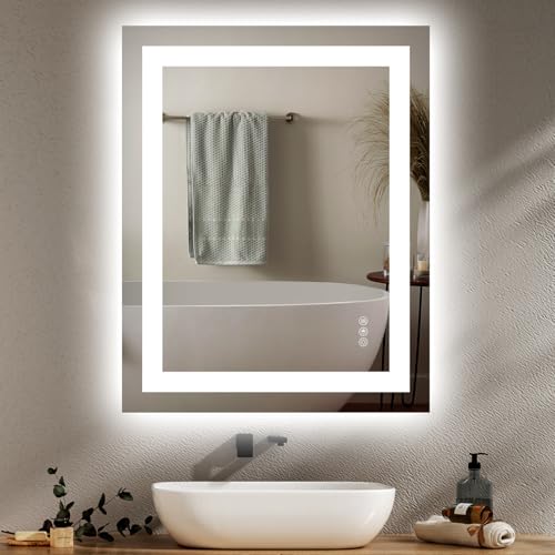 Image of Hivone 24 inchX30 inch LED Bathroom Mirror with Lights, UL Listed