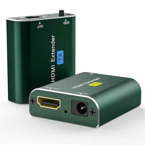 Tihokile HDMI Extender, 196ft HD Audio/Video Extender, EDID Funktion, Unterstützt Intelligente Erkennung, Plug and Play