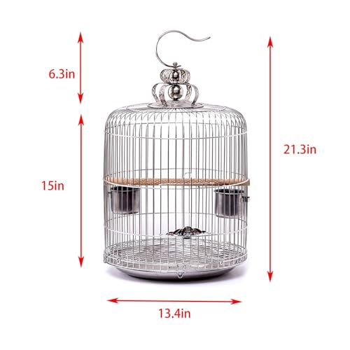 Aimery Bird Cage，Stainless Steel Birdcage，Small Bird cage，Bird Cages for Parrots，Travel Bird Cage，Bird Travel cage (Size : V34G)
