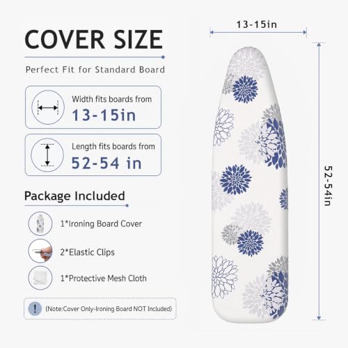 Image of SheeChung Ironing Board Cover and Pad 15 inchx54 inch,Thick Padding,Elastic Edge