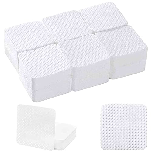 500 Pièces Lingettes Nettoyantes Non Pelucheuses Lingettes Coton Ongles Gel Vernis Remover Wipes Gel Remover Pads Dissolvants pour Nail Art Ongle
