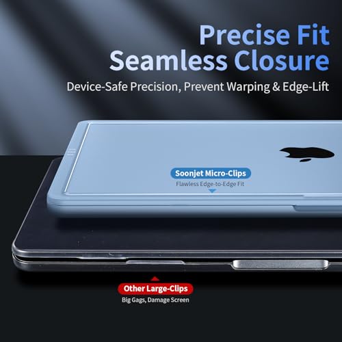 Image of Soonjet for MacBook Air 15 inch Case | M5 M4 M3 M2 2026 2025-2023 | Thinner, Lighter, Tougher | True-to-Original Color | Protective Hard Shell Laptop Cover | A3448 A3241 A3114 A2941 | Sky Blue Clear