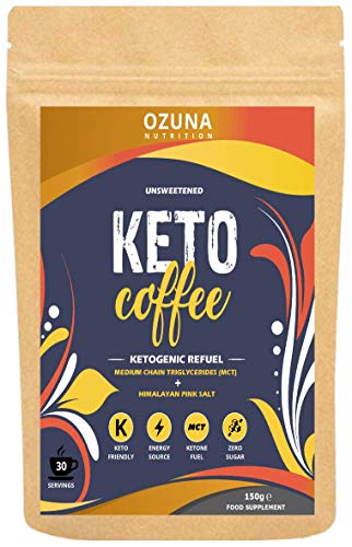 Keto Coffee | Instant Bulletproof Ketogenic Refuel Coffee with MCT Oil | Zero Carb Sugar Free Low Calorie Ketosis Diet Drink | Unsweetened - 30 Servings