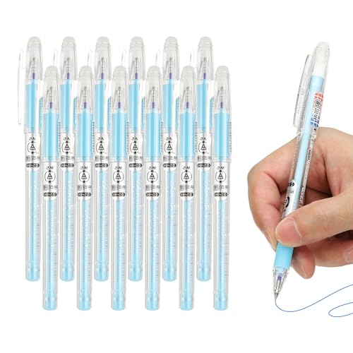 Bolígrafos borrables PATIKIL 0.5mm 12 unidades tinta azul cristal