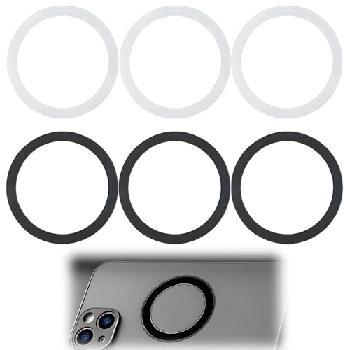 HorizonMega MagSafe リング シール 薄型 6個入 メタルリング 磁気増強 マグセーフ シール 強力 マグネッ トリング スマホリング 対応iPad mini Galaxy Android スマホマグネット アクセサリー