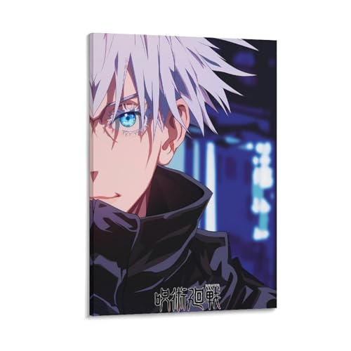 咒術迴戰 じゅじゅつかいせん 人気 漫画 アニメ ポスター 五条悟 (25) ウォールアート 部屋飾り キャンバス 絵画 ベッドルーム ポスター リビング 壁の絵12x18inch(30x45cm)