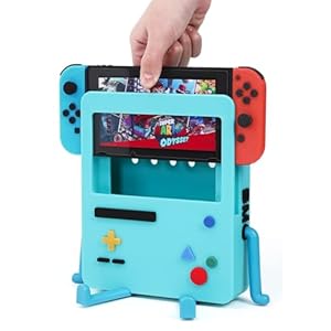 Console Stand for Nintendo Switch, Fun Gift Holder Compatible with Nintendo Switch OLED Accessories Gamer Desk Accessories Switch Dock Cute Gaming Case Decor Gift Men Women Kids, Blue