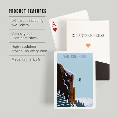Baraja de Poker Lantern Press Vail Colorado 52 Cartas miniatura 3
