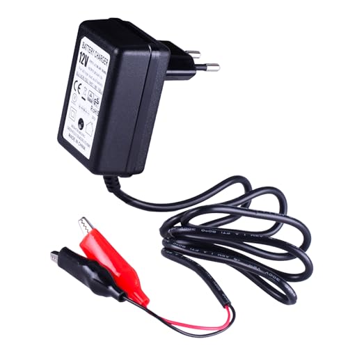 Etrogo Cargador 12V 1.5A Automática Inteligente de Alta Conversión Múltiple Protección Carcasa ignífuga/antideslizanteadecuado para Vehículos Infantiles Juguetes Motocicletas Scooters, etc