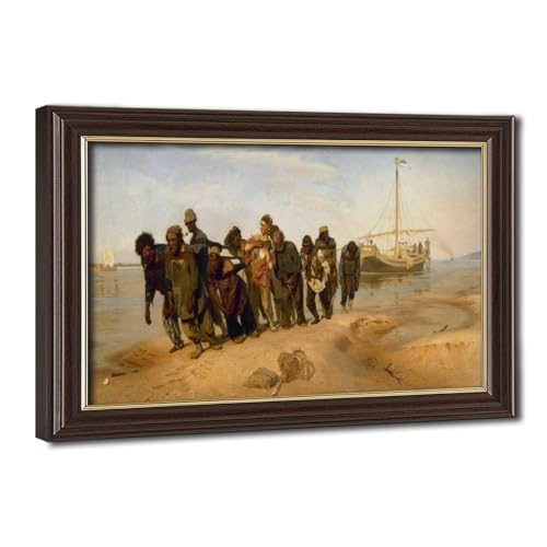 Barge transporteurs sur la Volga, une toile Ilya Repin pour créer un coin lecture élégant