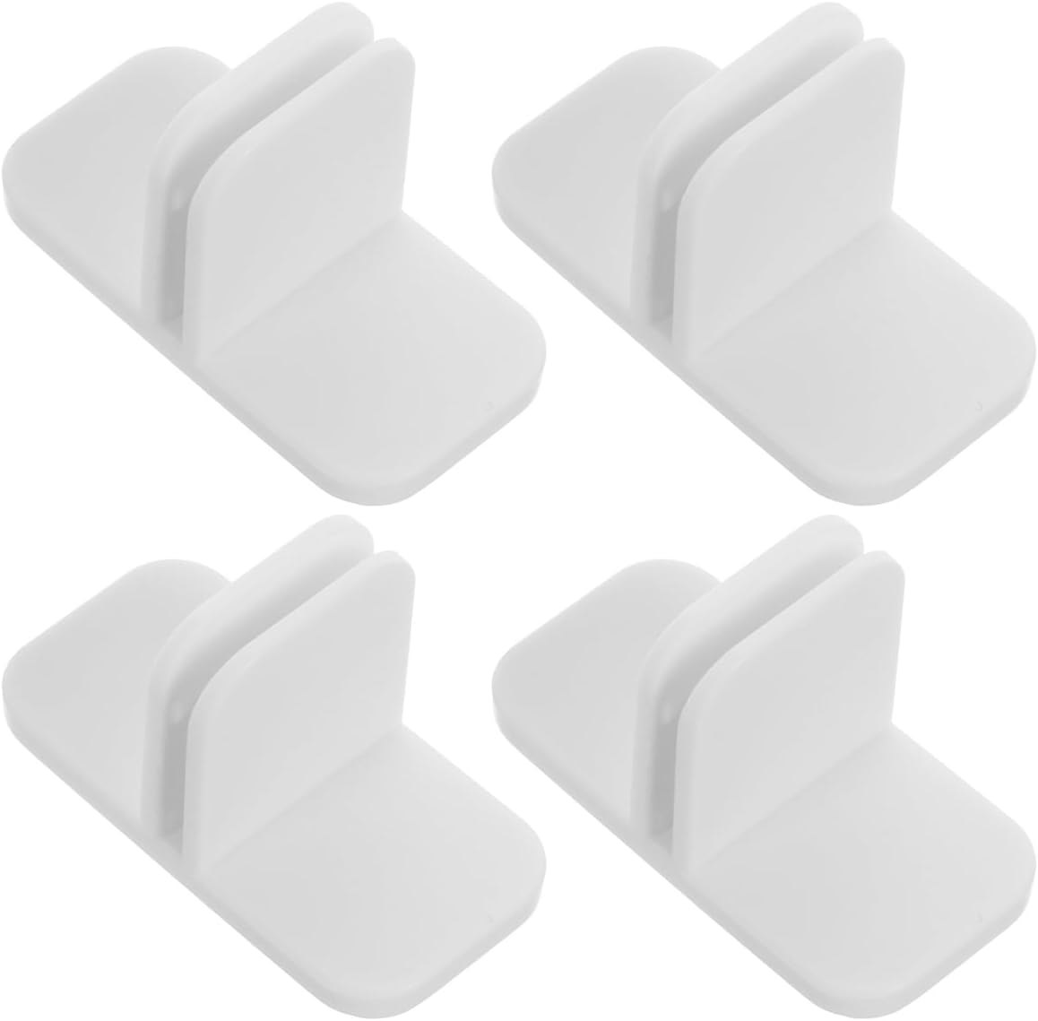 Unomor Kitchen Drawer Divider Clips 4Pcs Plastic Support Clamps for Securely Holding and Fixing Drawer Organizers in Kitchen and Vanity Drawers Easy Installation
