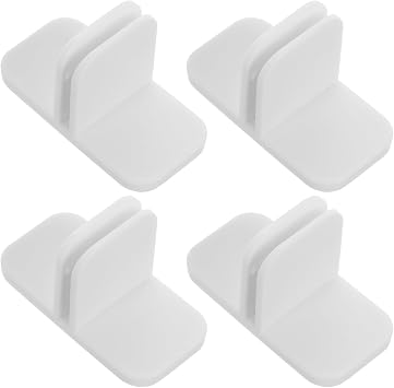 Unomor Kitchen Drawer Divider Clips 4Pcs Plastic Support Clamps for Securely Holding and Fixing Drawer Organizers in Kitchen and Vanity Drawers Easy Installation