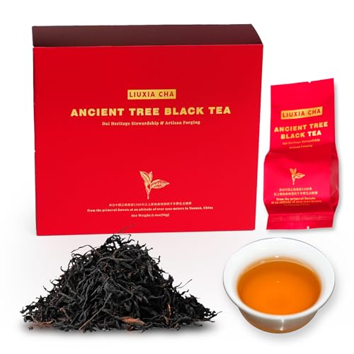 Yunnan Old Wild Tree Chinese Loose Leaf Premium Black Tea, Hand Picked from Century-Old Tree, 12 Pack (3.4oz / 96g)