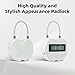 KENRONE Heart Metal Timer Lock, USB Rechargeable Timer Compact Padlock with 1m Spring Cord, Up to 99 Hours Timed Self-Regulation Anti-Addiction Timer Padlock (White)