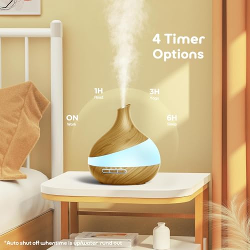 HJTHJT 500ML Essential Oil Diffuser for Home: 14 Color LED, Remote Control HJTHJT 500ML Essential Oil Diffuser for Home: 14 Color LED, Remote Control - Image 6