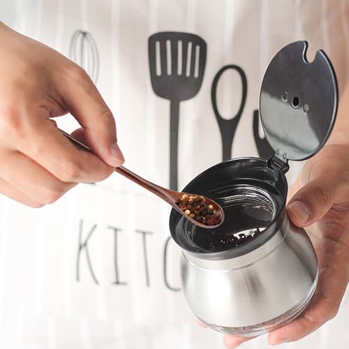 Cucharas de madera para café y miel con mango largo, juego de 9 piezas para mezclar 8