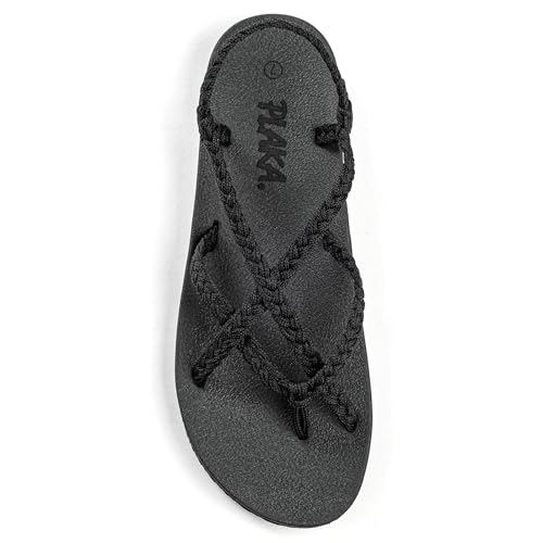 Image of Plaka Lagoon Arch Support Sandals for Women - Comfort Collection, Strappy Braided & Water-Resistant Design - Ideal for Walking, Beach & Summer Use - High-Quality Patented Sole