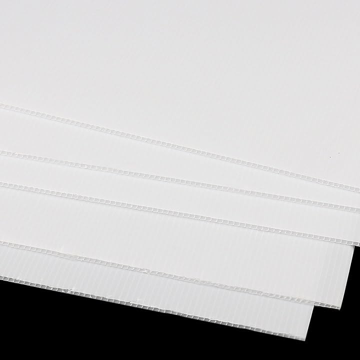 Miniatura 3 de SOUJAP Paquete de 20 láminas de plástico corrugado blanco de 13 x 17 pulgadas, tablero de póster de Coroplasto de 316 pulgadas de grosor, tablero