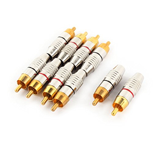uxcell Adaptador Conector de Video RCA Macho 10 Piezas miniatura 1