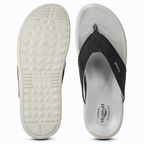 Image of Medifeet Men's Leather Thong Slippers