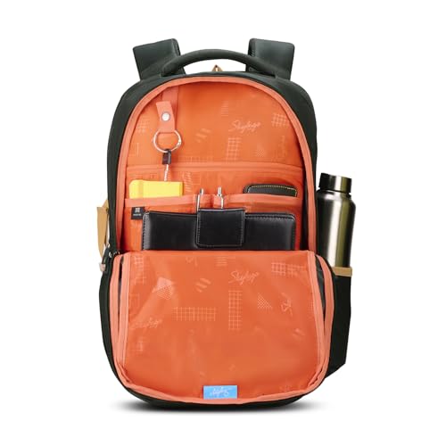 Image of Skybags Ontrak 17 Inch Compatible Laptop Backpack 30L | 3 Compartments with Quick-Access Front Pocket & Rain Cover | Air-Mesh Back Panel & Side Pocket | Office & Travel Backpack for Men & Women