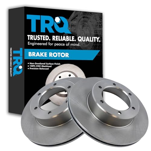 TRQ Front Brake Rotors Set Vented