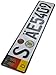 International Tie European German Euro License Plate with Random Numbers (Stuttgart)