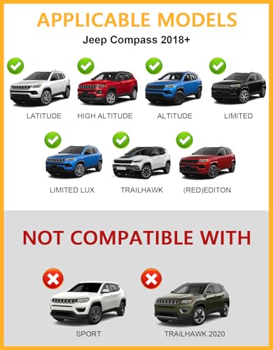 Image of Tuyoung 300lbs All Aluminum Roof Racks Cross Bars Compatible with Jeep Compass 2018-2026, Lockable Heavy Duty Roof Rails Crossbars Rooftop Cargo Basket Carrier Bag Luggage Rails Kayak Canoe Snowboard