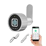 eLinkSmart Cerradura de cajón con huella dactilar de 30 mm, cerraduras de gabinete, 15 huellas dactilares y más de 500...