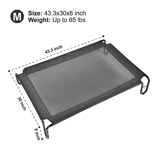Pettycare Outdoor Elevated Dog Bed Cot, Raised Dog Cots Beds, No Screws, Stable Frame & Durable Supportive Teslin Recyclable Mesh, Breathable, Indoor And Outside Pet Beds, Fits Up To 65 Lbs, Large #TOP2