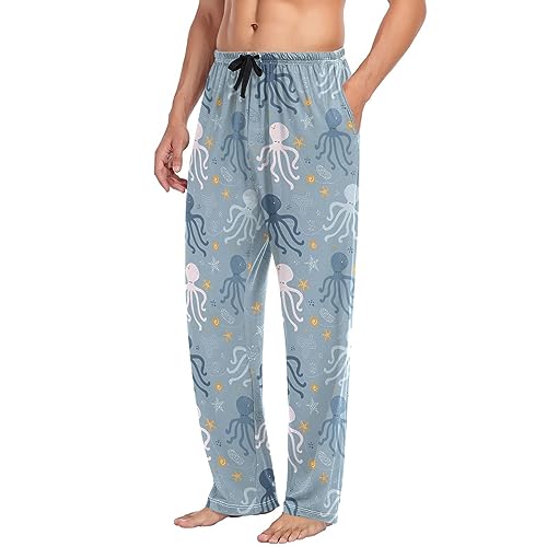 vvfelixl Mens Pajama Pants Poker Skull Men's Pajama Bottoms Sleep Lounge Pj Pants for Men With Pockets S3