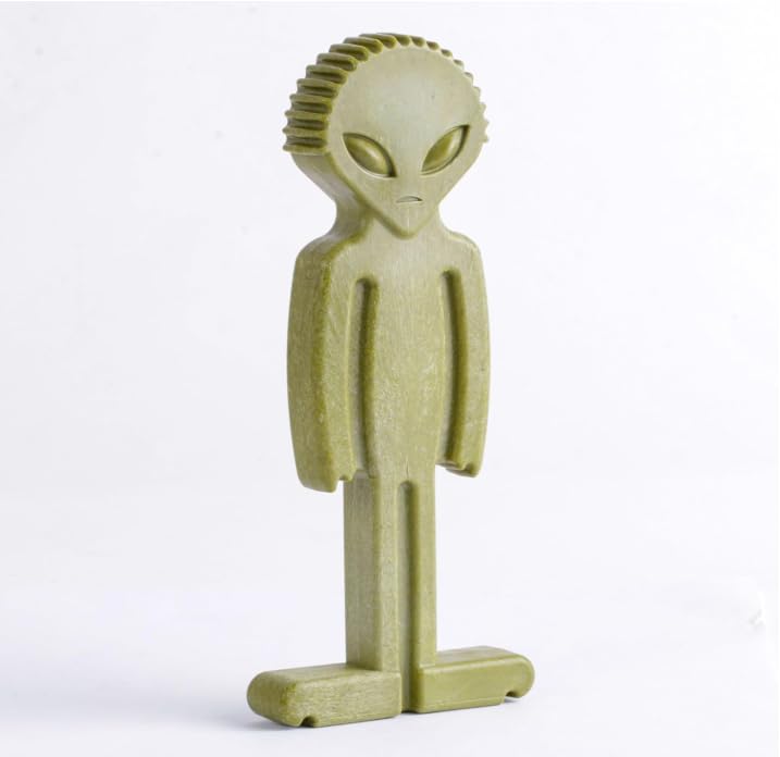 Large Alien Bone Dental Chews Dog Toy ~ Dental Hygiene: Teeth Cleaning Brushing Stick with Raised Ridges to Massage Gums and Teeth for Dog Dental Care