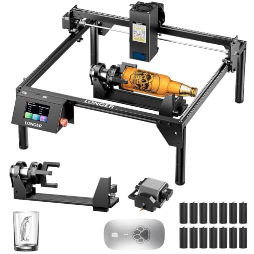 Image of Longer RAY5 Laser Engraver Bundle,40W Output Power,DIY Desktop Laser Cutter with Safety Protection, Air Assist & 3 in 1 Roller Extension,24000mm /min High-Speed,385 * 385 mm