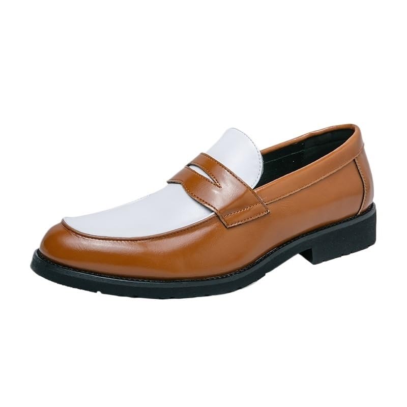 Shoes Dress Oxford for Men Classic Business Two Tone Men's Shoes Fashion Elegant Formal Wedding Shoes Men Slip on Office Oxford Shoes