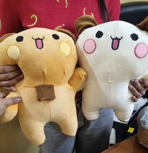 Image of Tinytotem 40cm Large Bubu Dudu Soft Toys for Kids Huggable Teddy Bear Girls girlfirend Peach and Goma Couples Gift Bear Panda Plush Toy Plushie Cuddly Companion for Valentine Day Gift