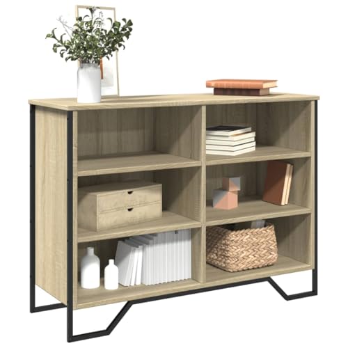 Tidyard Sonoma - Aparador de roble (101 x 35,5 x 74,5 cm, madera de ingeniería, cómoda de almacenamiento con estantes, armario de cocina para sala de estar, dormitorio