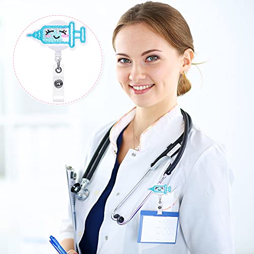 5 Pieces Cute Nurse Badge Reels Felt Retractable Badge Reels Nursing Name Badge Holder Practical Id Badge Holder Gift For Nurses Students Teachers (Cute Style) #TOP4