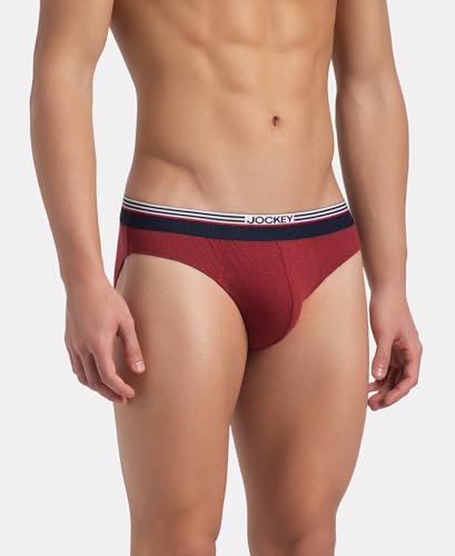 Image of Jockey US49 Men's Super Combed Cotton Solid Brief with Ultrasoft Waistband (Pack of 2)