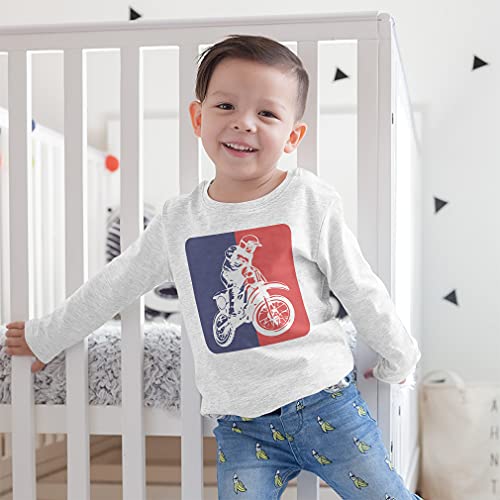Cute Rascals Kids Long Sleeve T Shirt Motocross Motorcycle Cotton Boy & Girl Clothes Funny Graphic Tee Navy Design Only 5 6T4